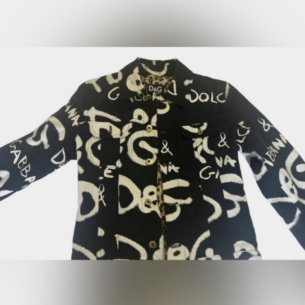 Dolce & Gabbana Amazing/Stylish Vintage Denim Graffiti Jacket - Picture 10 of 10